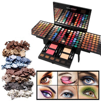 Pro Makeup Palette 180 Vibrant Eyeshadow & Blush Colors in Travel Box