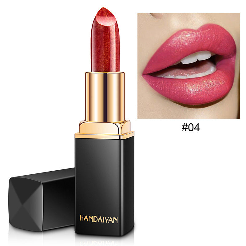 Shiny Metallic Color Changing Lipstick is Pearlescent & Temperature Reactive Gilt Glow
