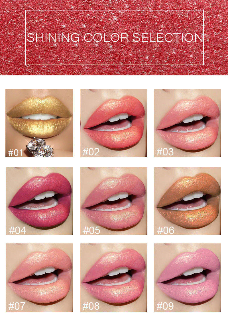 Shiny Metallic Color Changing Lipstick is Pearlescent & Temperature Reactive Gilt Glow