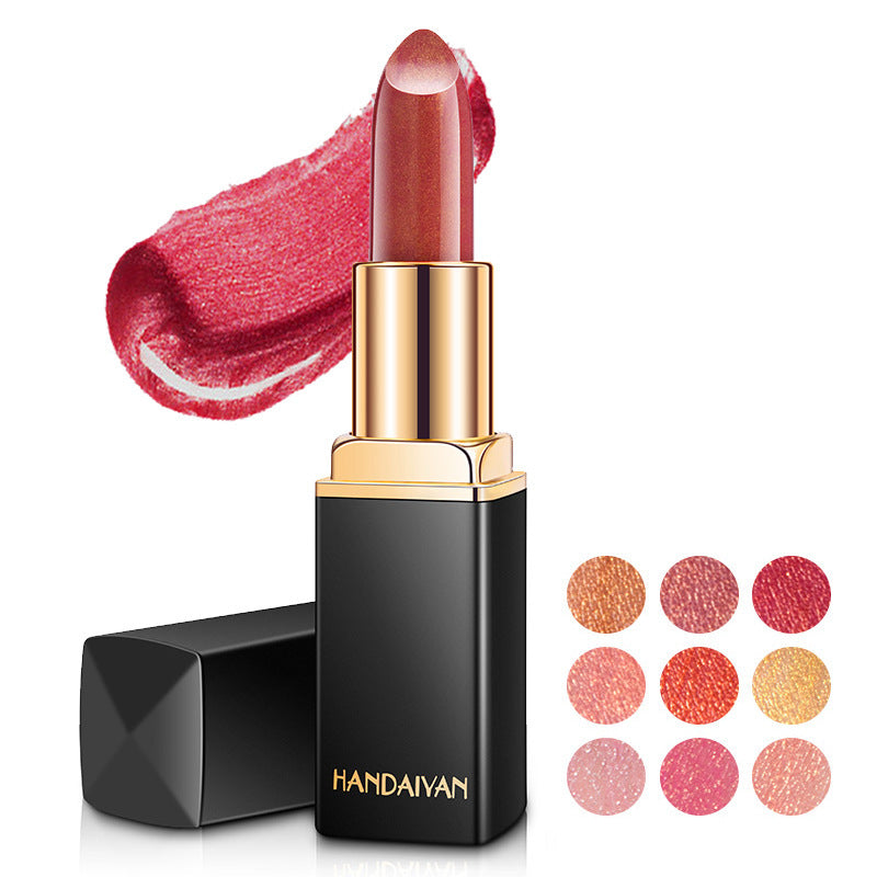 Shiny Metallic Color Changing Lipstick is Pearlescent & Temperature Reactive Gilt Glow