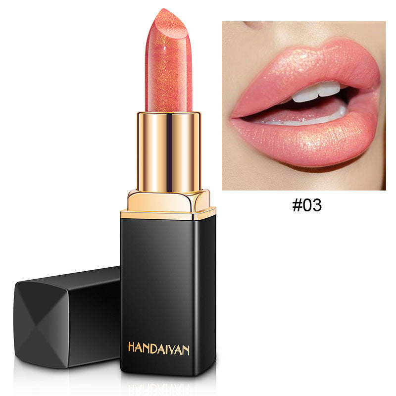 Shiny Metallic Color Changing Lipstick is Pearlescent & Temperature Reactive Gilt Glow