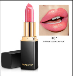 Shiny Metallic Color Changing Lipstick is Pearlescent & Temperature Reactive Gilt Glow