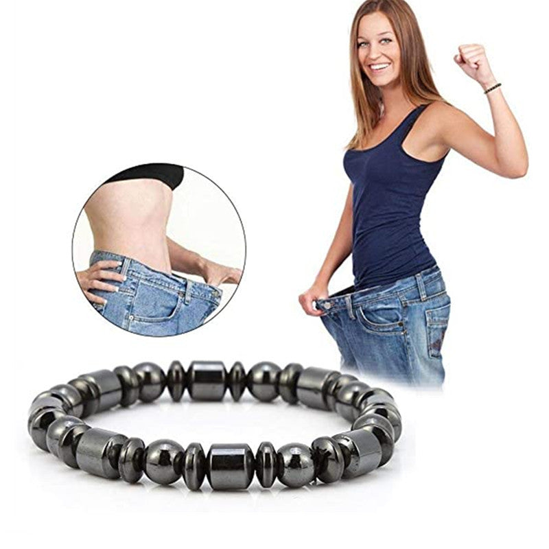 Weight Loss Magnet Bracelet with Pentagram Stone – Slimming, Pain Relief & Health Balance