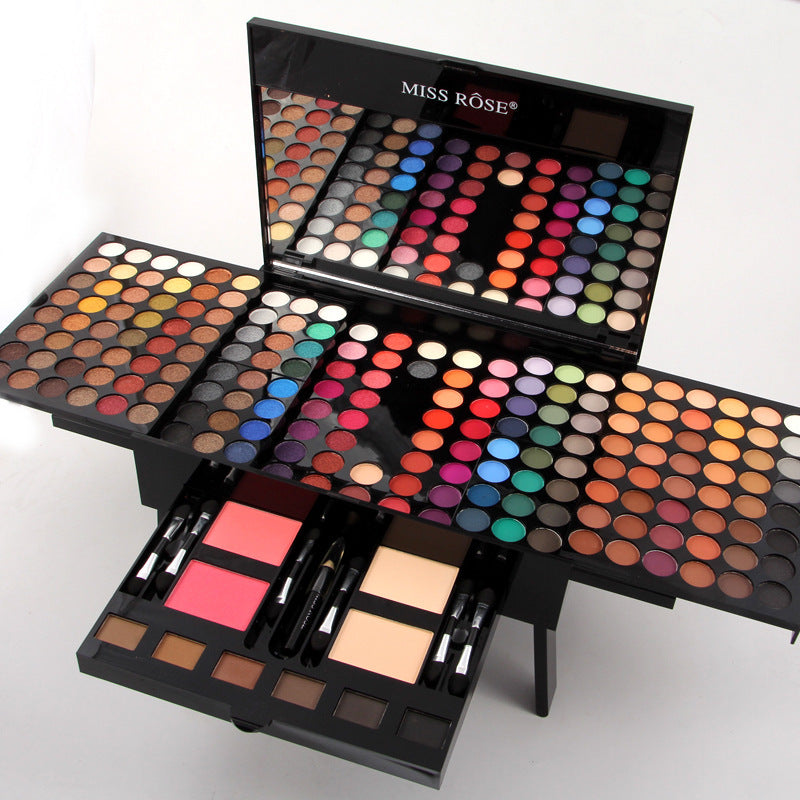 Pro Makeup Palette 180 Vibrant Eyeshadow & Blush Colors in Travel Box