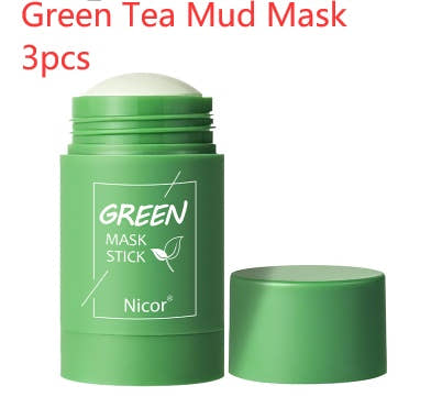 Green Tea Cleansing Mask Stick Oil Control, Acne Treatment & Skin Brightening Seaweed Mask