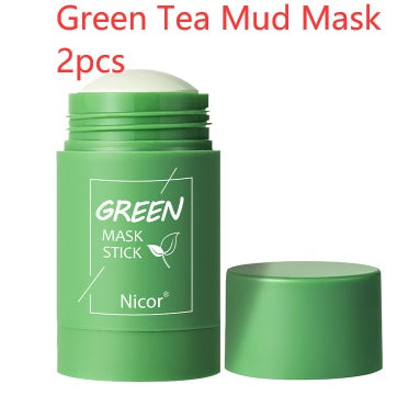 Green Tea Cleansing Mask Stick Oil Control, Acne Treatment & Skin Brightening Seaweed Mask
