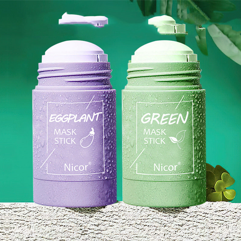 Green Tea Cleansing Mask Stick Oil Control, Acne Treatment & Skin Brightening Seaweed Mask