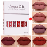 Matte Lipstick Set of 6 Pc's is Waterproof, Transfer-Proof & Vibrant Long-Lasting Shades